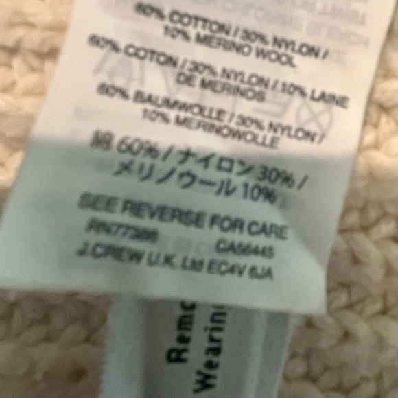 J.Crew Cable Knit Sweater with Side Slit Fringe Detail in Ivory - Picture 12 of 16